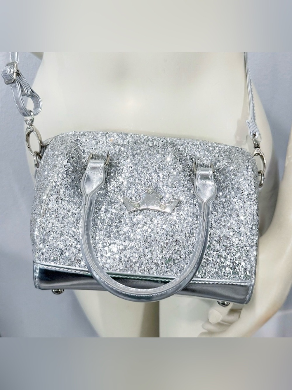 Disney Store Princess Silver Sequin Mini Handbag Crossbody